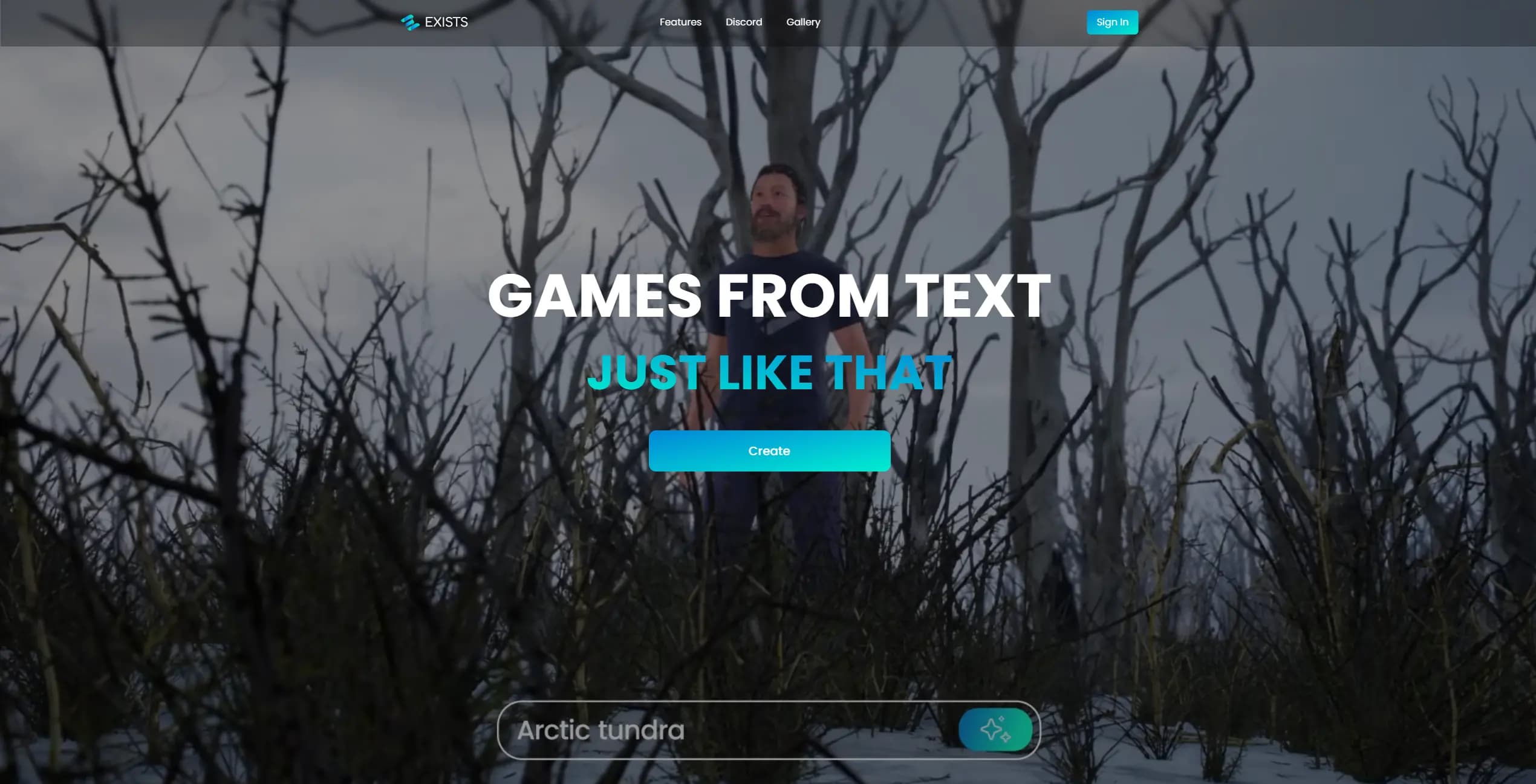 Exists.ai Landing preview